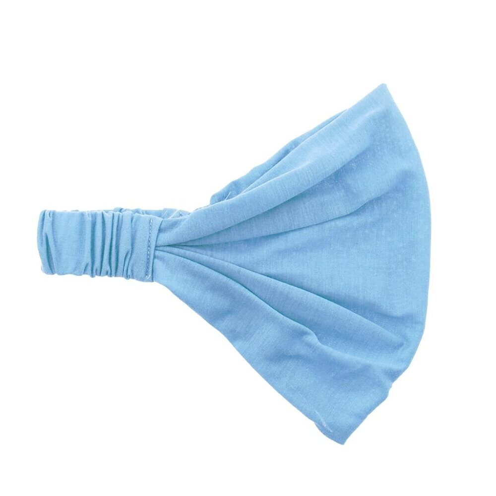 Comfortable Elastic Light Blue Hairband - Bohemian 11-Inch Headband for Women